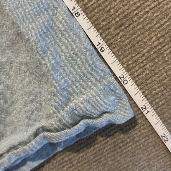 Mudpie Ruffle Off-the-Shoulder Blue Mini Dress or Tunic Top - Size Medium - Picture 5 of 6